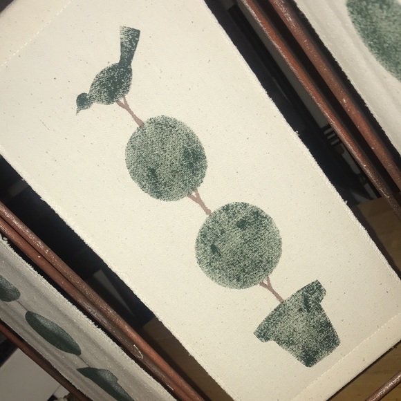 Large Vintage Desktop Divider Iron/Burlap - Picture 3 of 15